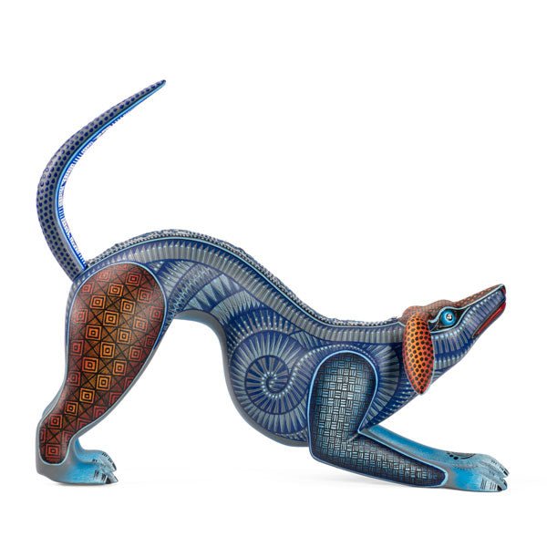 Beautiful Handcrafted Alebrije Xoloitzcuintli by Nicolas Morales & Laura Jimenez - UK loves MEX
