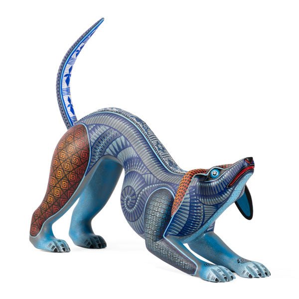 Beautiful Handcrafted Alebrije Xoloitzcuintli by Nicolas Morales & Laura Jimenez - UK loves MEX