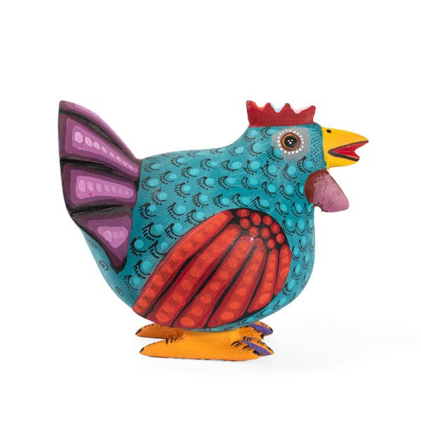 Charming Handcrafted Alebrije Hen by Saul Aragon Ramirez - UK loves MEX
