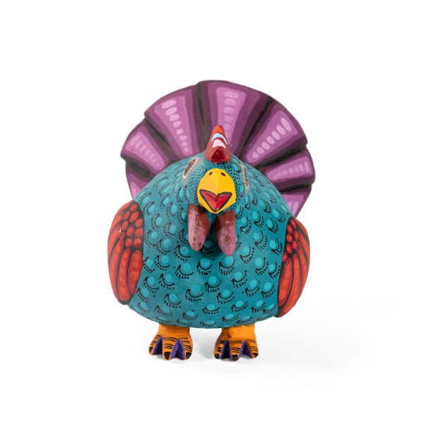 Charming Handcrafted Alebrije Hen by Saul Aragon Ramirez - UK loves MEX