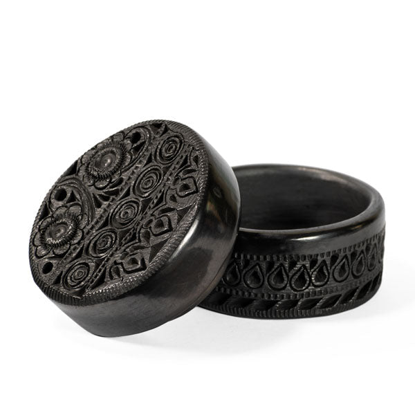 Cylindrical Barro Negro Jewelry Box by Taller Llerys - UK loves MEX