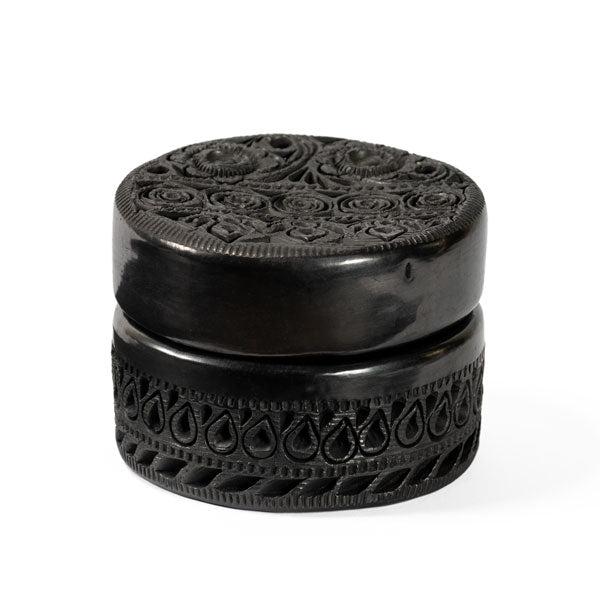 Cylindrical Barro Negro Jewelry Box by Taller Llerys - UK loves MEX