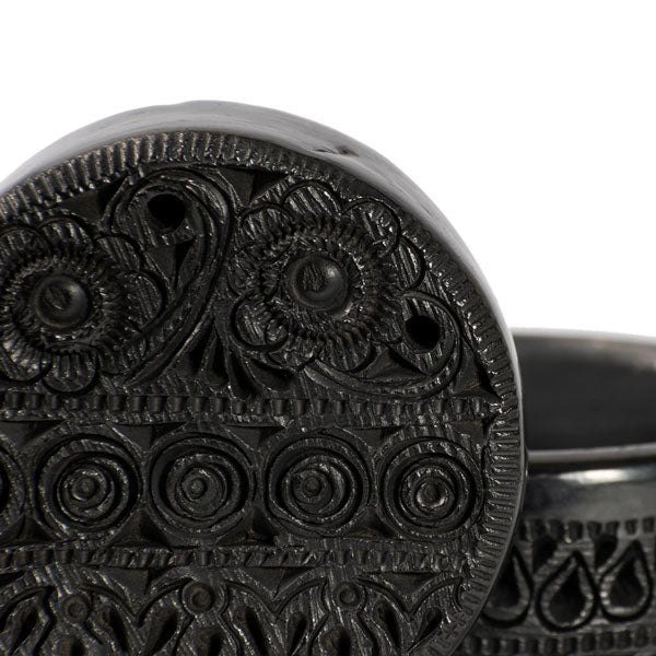 Cylindrical Barro Negro Jewelry Box by Taller Llerys - UK loves MEX