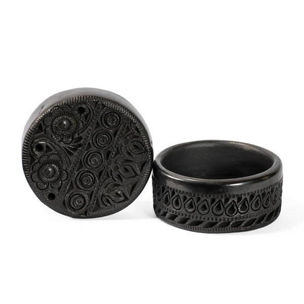 Cylindrical Barro Negro Jewelry Box by Taller Llerys - UK loves MEX