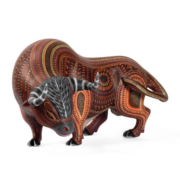 Exquisite Handcrafted Alebrije Bull by Saul Aragon Ramirez - UK loves MEX
