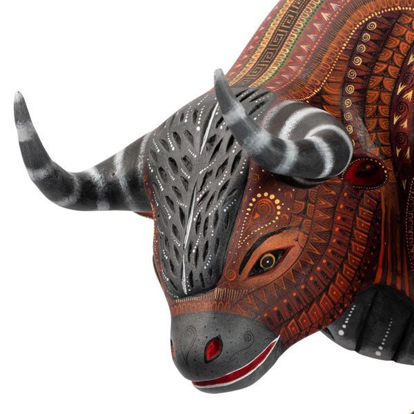 Exquisite Handcrafted Alebrije Bull by Saul Aragon Ramirez - UK loves MEX