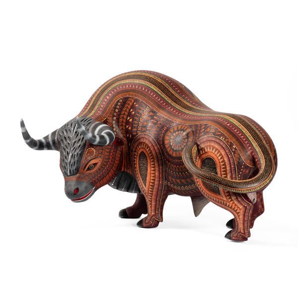 Exquisite Handcrafted Alebrije Bull by Saul Aragon Ramirez - UK loves MEX