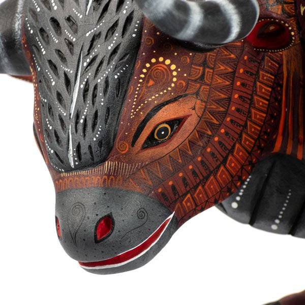 Exquisite Handcrafted Alebrije Bull by Saul Aragon Ramirez - UK loves MEX