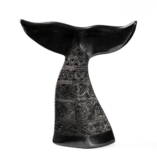 Small Barro Negro Whale Tail Ornament by Taller Llerys - UK loves MEX