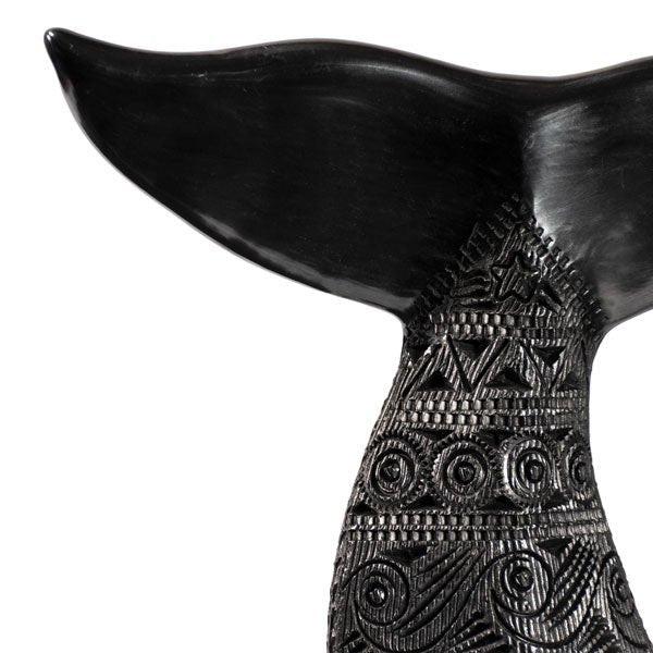 Small Barro Negro Whale Tail Ornament by Taller Llerys - UK loves MEX