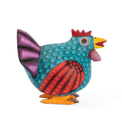 Charming Handcrafted Alebrije Hen by Saul Aragon Ramirez - UK loves MEX