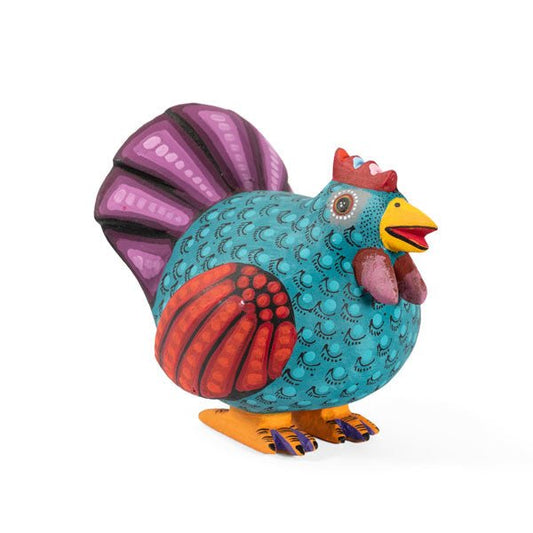 Charming Handcrafted Alebrije Hen by Saul Aragon Ramirez - UK loves MEX