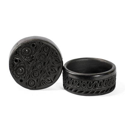 Cylindrical Barro Negro Jewelry Box by Taller Llerys - UK loves MEX