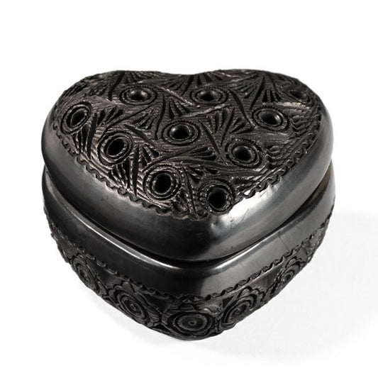 Heart - Shaped Barro Negro Jewelry Box by Taller Llerys - UK loves MEX