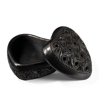 Heart - Shaped Barro Negro Jewelry Box by Taller Llerys - UK loves MEX