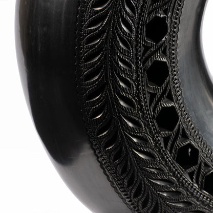 Large Barro Negro Donut Vase by Taller Llerys - UK loves MEX