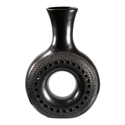 Large Barro Negro Donut Vase by Taller Llerys - UK loves MEX