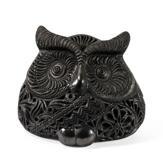 Large Barro Negro Owl Ornament by Taller Llerys - UK loves MEX