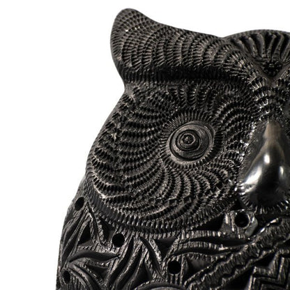 Large Barro Negro Owl Ornament by Taller Llerys - UK loves MEX