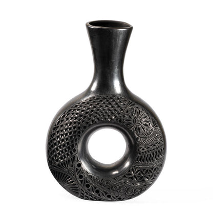 Small Barro Negro Donut Vase by Taller Llerys - UK loves MEX