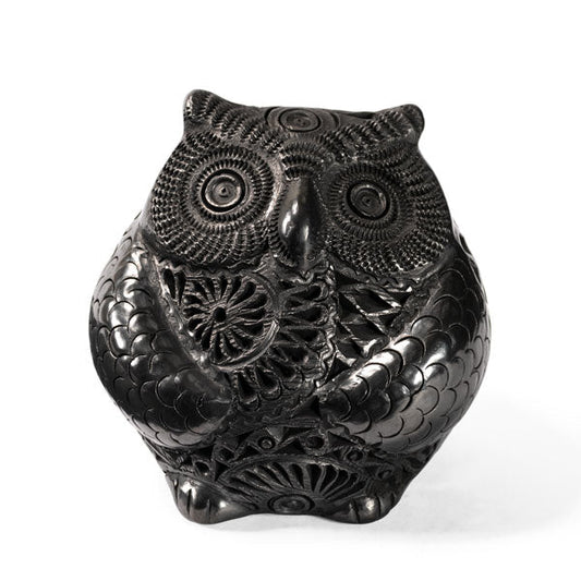 Small Barro Negro Owl Ornament by Taller Llerys - UK loves MEX